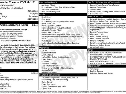 Used 2022 Chevrolet Traverse LT AWD/4WD image 5