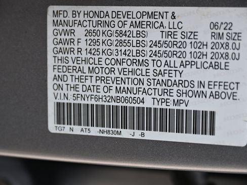 Used 2022 Honda Pilot Sport image 19