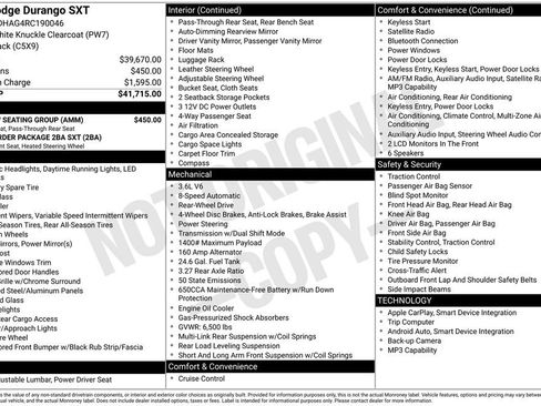 New 2024 Dodge Durango SXT w/ 3rd Row Seating Group image 9