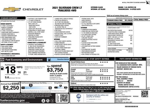 Used 2021 Chevrolet Silverado 1500 LT Trail Boss w/ Bed Protection Package image 3