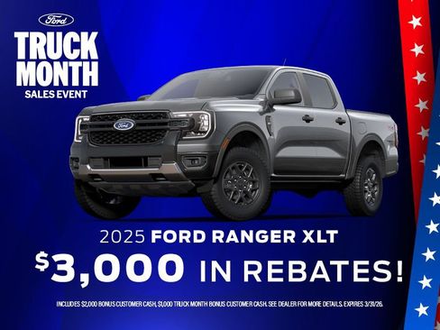 New 2025 Ford Ranger XLT w/ Equipment Group 301A High image 2