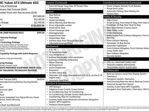New 2026 GMC Yukon AT4 Ultimate w/ LPO, Floor Liner Package AWD/4WD image 33