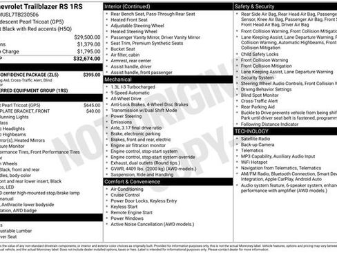 New 2026 Chevrolet TrailBlazer RS w/ Driver Confidence Package AWD/4WD image 6