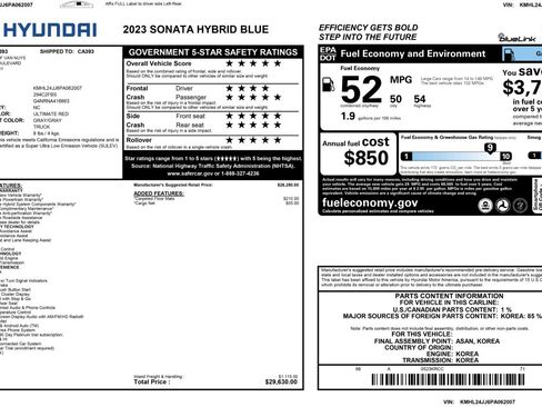 Used 2023 Hyundai Sonata Blue image 49