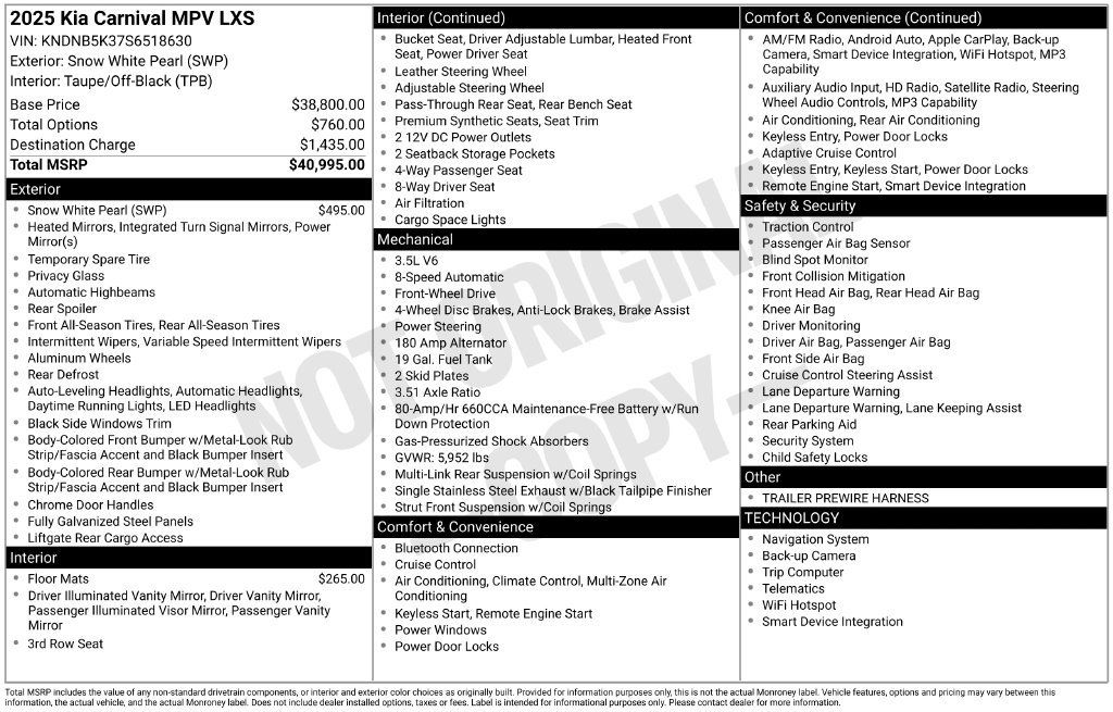 Used 2025 Kia Carnival FWD image 5