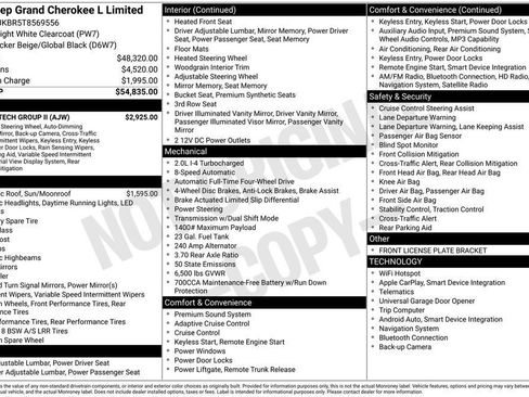New 2026 Jeep Grand Cherokee L Limited w/ Luxury Tech Group II AWD/4WD image 9