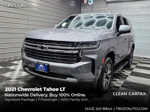 Used 2021 Chevrolet Tahoe LT w/ LT Signature Package AWD/4WD image 1