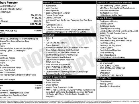 Used 2019 Subaru Forester w/ Alloy Wheel Package image 7