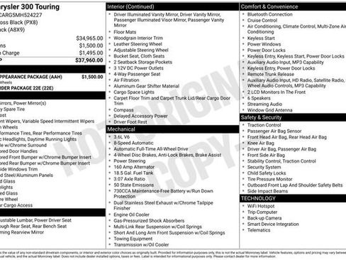 Used 2021 Chrysler 300 Touring w/ Sport Appearance Package image 27