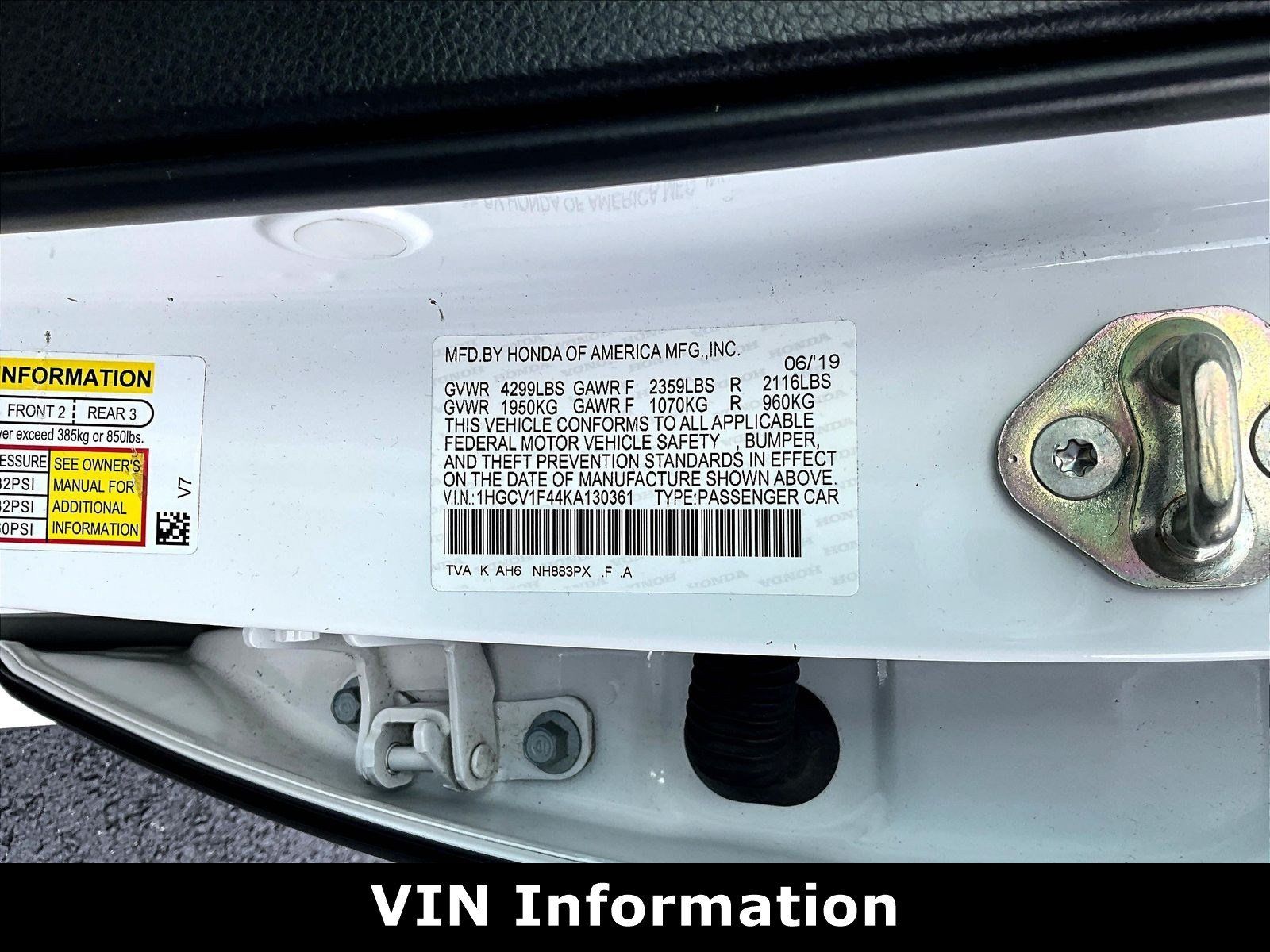 Used 2019 Honda Accord EX image 18