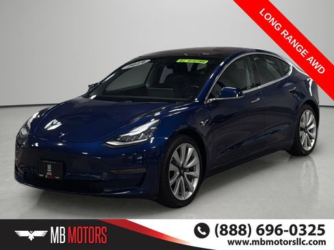 Used 2019 Tesla Model 3 Long Range AWD/4WD image 1