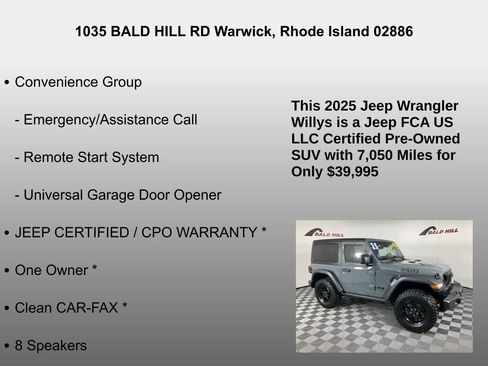 Certified 2025 Jeep Wrangler Willys image 30