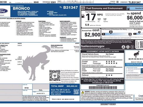 New 2026 Ford Bronco Outer Banks w/ Sasquatch Package AWD/4WD image 11