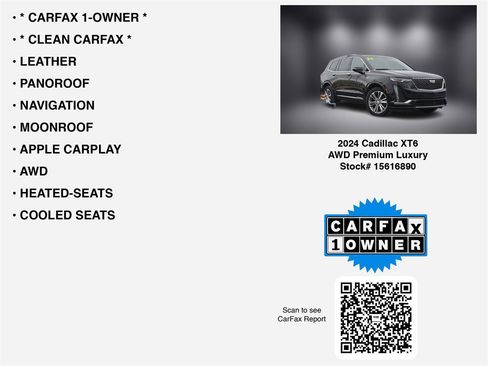 Used 2024 Cadillac XT6 Premium Luxury w/ LPO, Floor Liner Package image 7