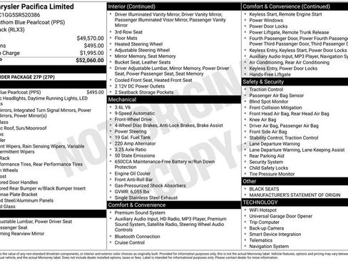 Used 2025 Chrysler Pacifica Limited FWD image 44