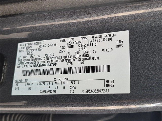Used 2021 Ford F150 XLT w/ Equipment Group 302A High AWD/4WD image 24