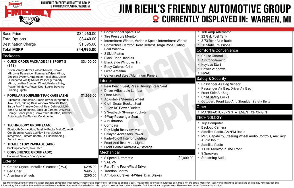 Used 2021 Jeep Gladiator Sport AWD/4WD image 1