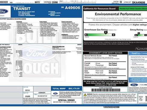 Used 2025 Ford Transit 250 Low Roof w/ Exterior Upgrade Package RWD image 3