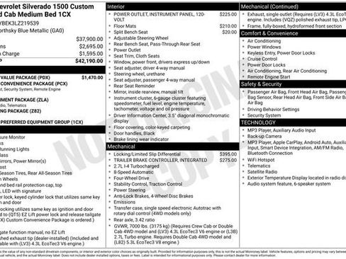Used 2020 Chevrolet Silverado 1500 Custom w/ Custom Value Package AWD/4WD image 6