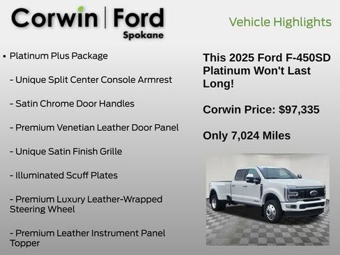 Certified 2025 Ford F450 Platinum w/ Platinum Plus Package image 7