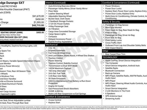 Used 2024 Dodge Durango SXT w/ 3rd Row Seating Group AWD/4WD image 34