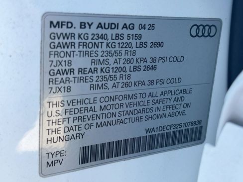 Certified 2025 Audi Q3 2.0T Premium w/ Convenience Package image 20