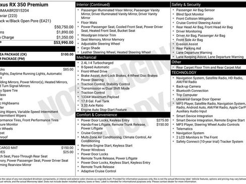 Used 2024 Lexus RX 350 Premium w/ Cold Area Package FWD image 37