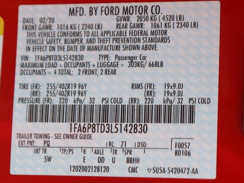 Used 2020 Ford Mustang Premium w/ 2.3L High Performance Package RWD image 42