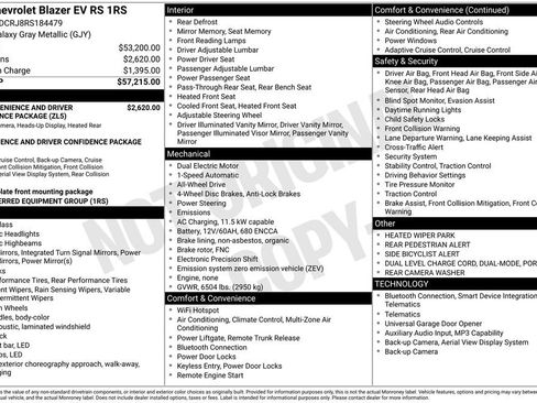 Certified 2024 Chevrolet Blazer EV RS AWD/4WD image 34