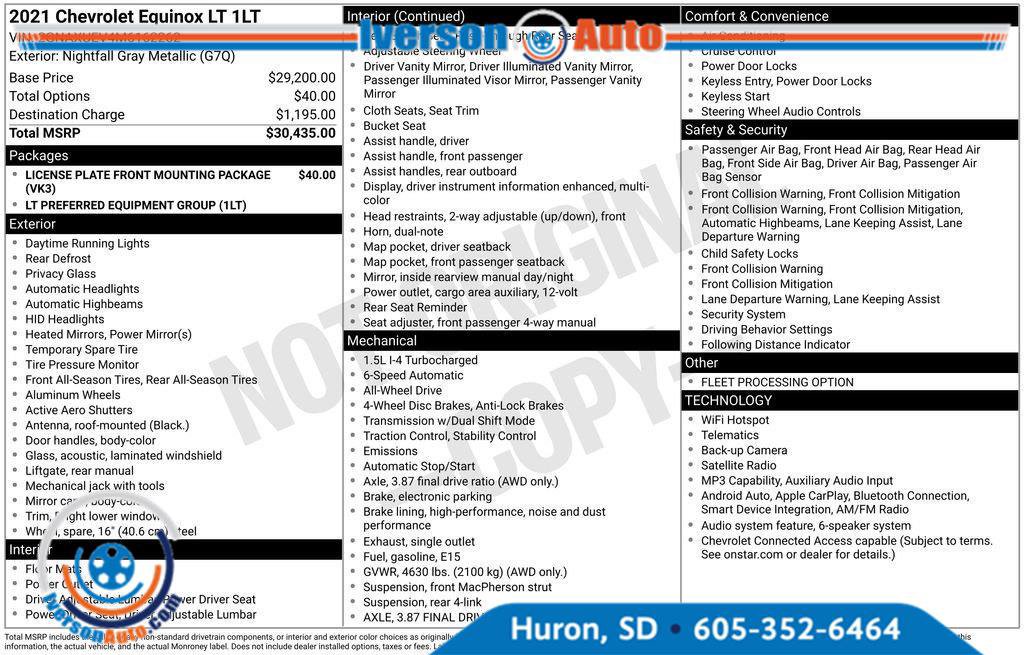 Used 2021 Chevrolet Equinox LT AWD/4WD image 4
