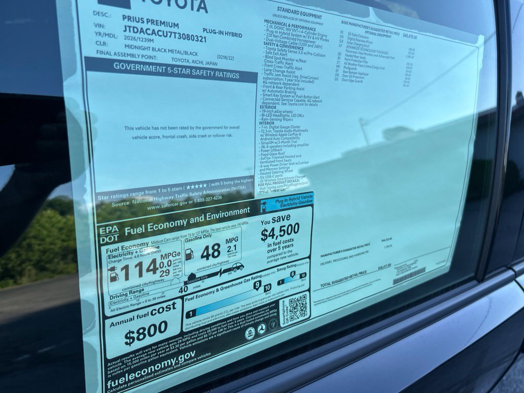 New 2026 Toyota Prius Plug-In Hybrid w/ Limited Premium Package FWD image 30