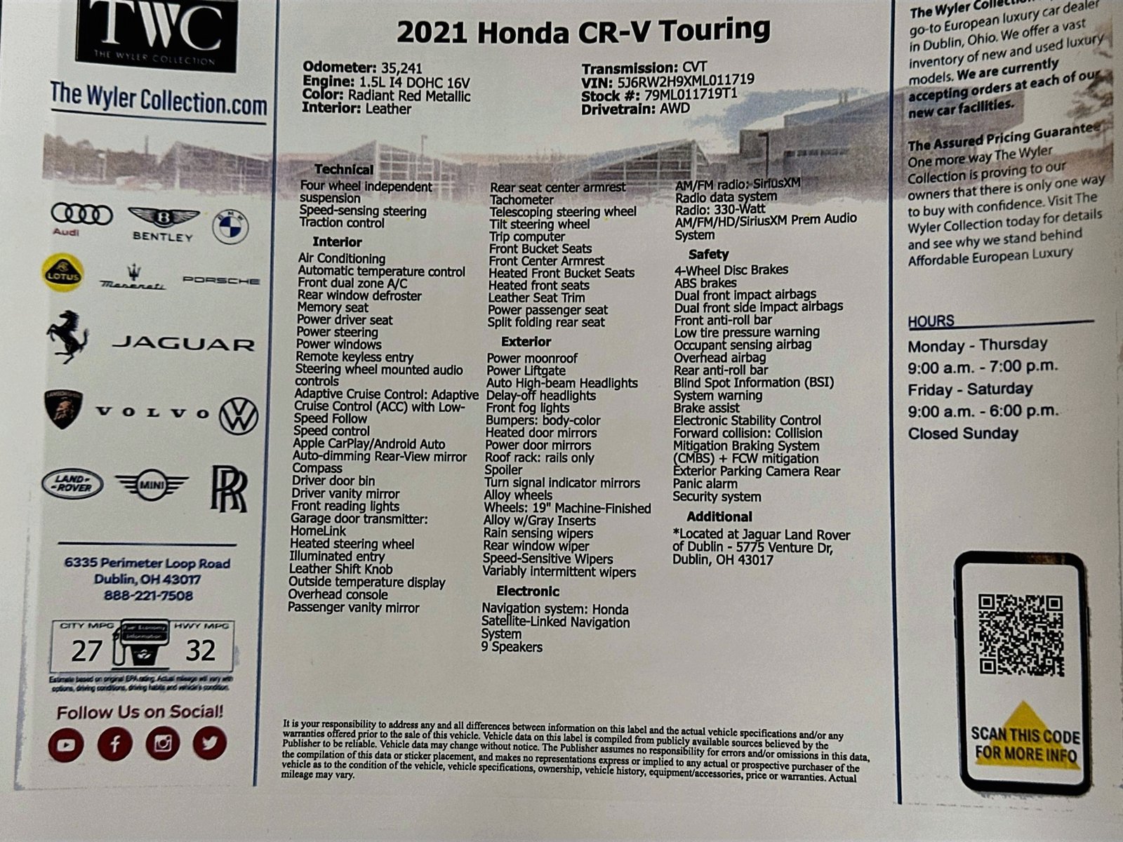 Used 2021 Honda CR-V Touring image 46