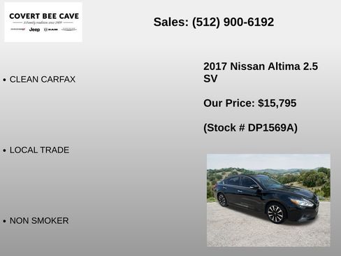 Used 2017 Nissan Altima 2.5 SV w/ Convenience Package FWD image 6