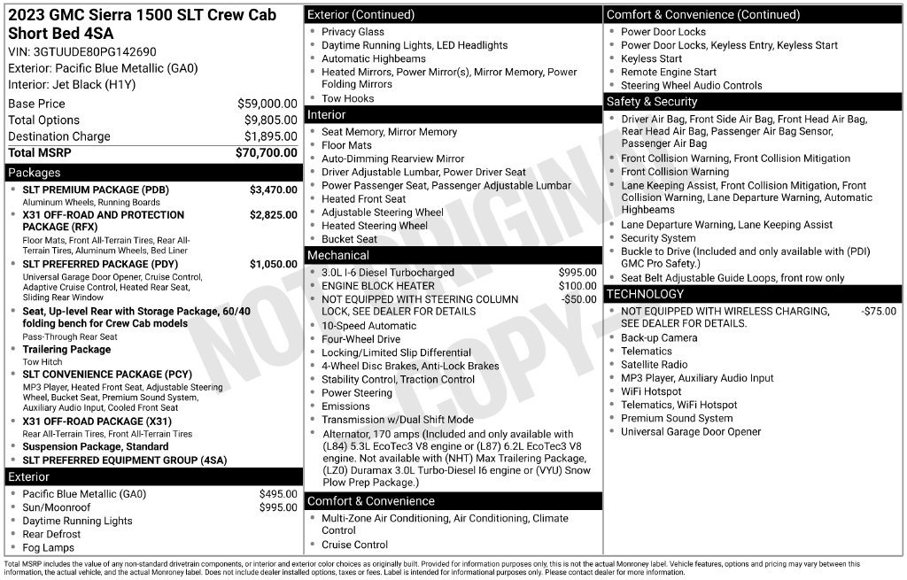 Used 2023 GMC Sierra 1500 SLT w/ SLT Premium Package AWD/4WD image 6