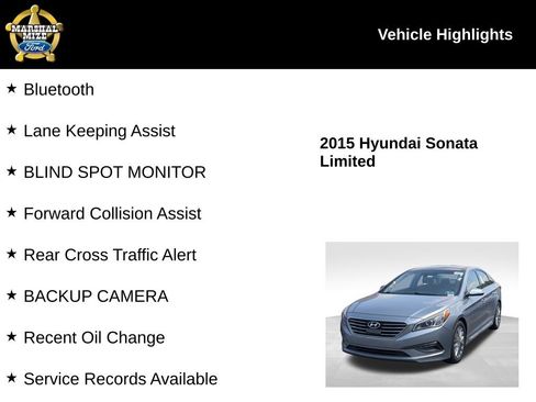 Used 2015 Hyundai Sonata Limited w/ Option Group 06 image 2