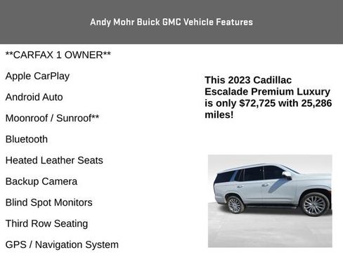 Used 2023 Cadillac Escalade Premium Luxury AWD/4WD image 4