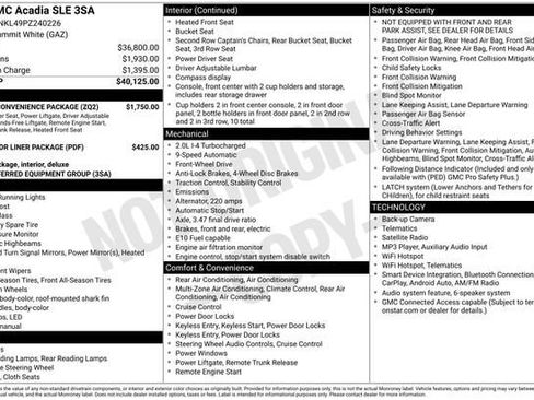 Used 2023 GMC Acadia SLE w/ Driver Convenience Package FWD image 4