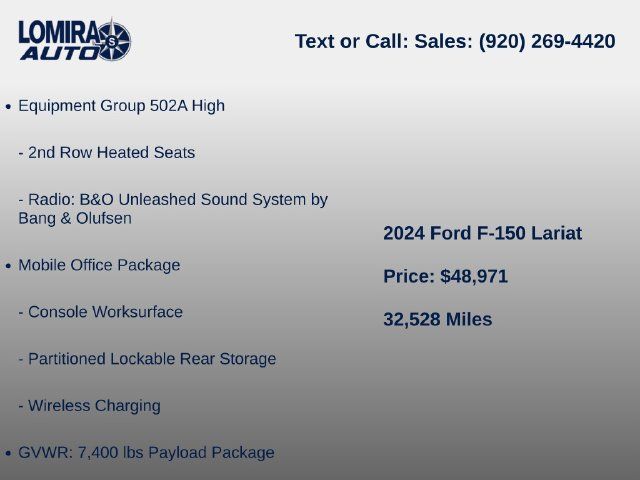 Used 2024 Ford F150 Lariat w/ Equipment Group 502A High AWD/4WD image 8
