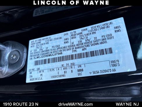 Certified 2021 Lincoln Corsair Reserve w/ Equipment Group 201A AWD/4WD image 28