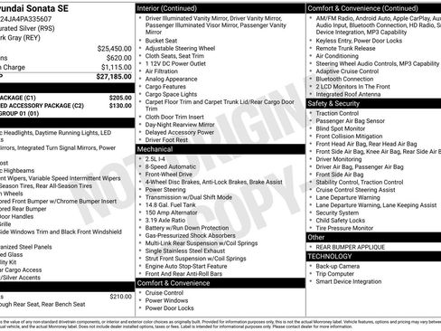 Used 2023 Hyundai Sonata SE w/ Cargo Package FWD image 18