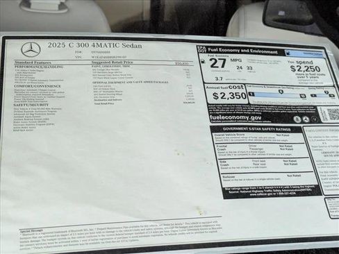 New 2025 Mercedes-Benz C 300 4MATIC Sedan image 19