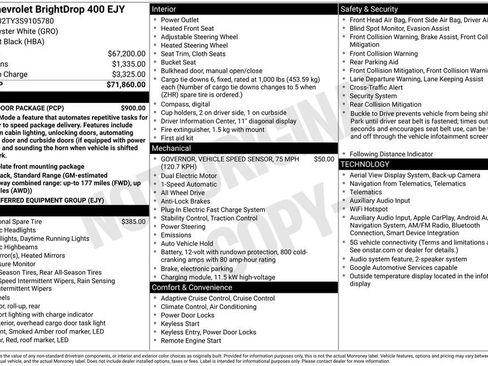 New 2025 Chevrolet Brightdrop 400 w/ Power Door Package AWD/4WD image 2