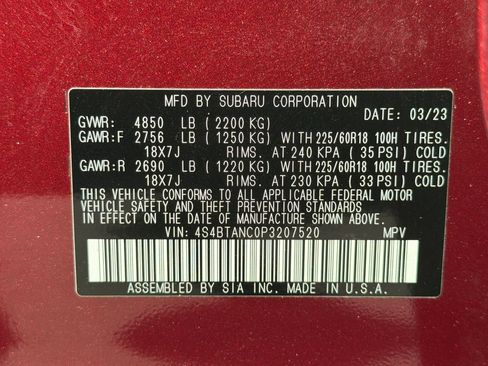 Certified 2023 Subaru Outback Limited AWD/4WD image 53