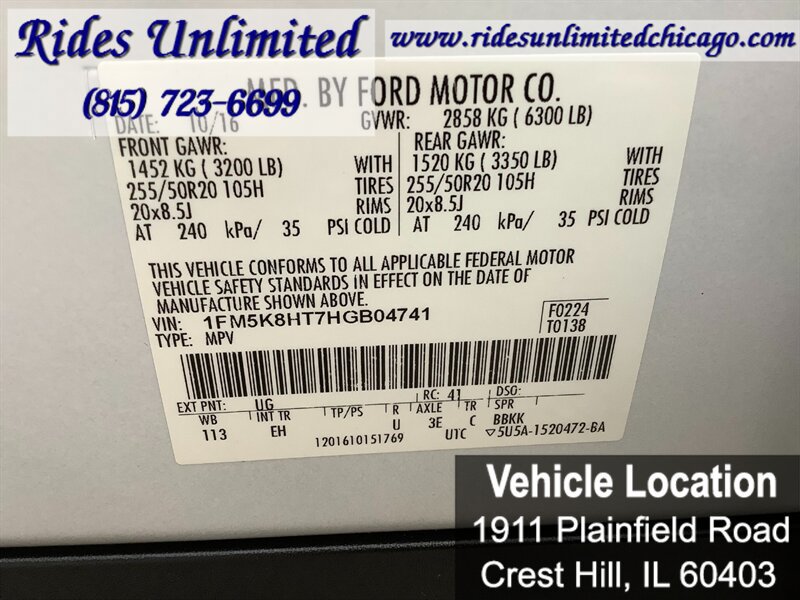Used 2017 Ford Explorer Platinum AWD/4WD image 21