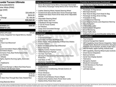 Used 2021 Hyundai Tucson Ultimate w/ Cargo Package AWD/4WD image 11