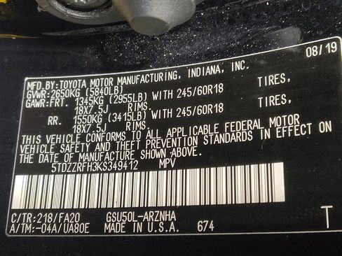 Used 2019 Toyota Highlander LE image 33