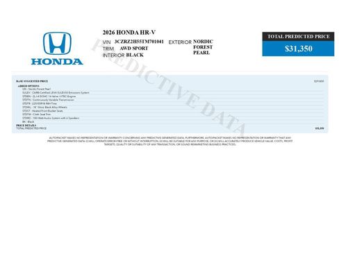 Used 2026 Honda HR-V Sport image 2