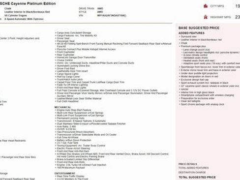 Used 2022 Porsche Cayenne Platinum Edition image 2