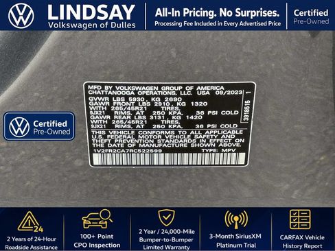 Used 2024 Volkswagen Atlas SEL Premium R-Line AWD/4WD image 27