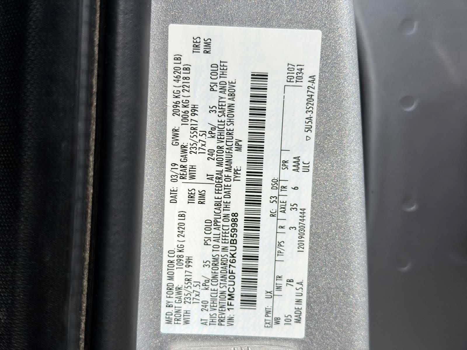 Used 2019 Ford Escape S FWD image 29